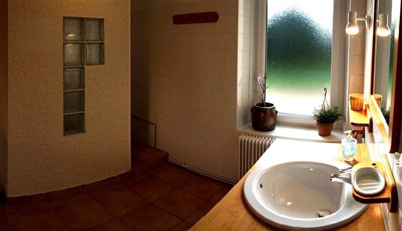 Bathroom with separate toilet